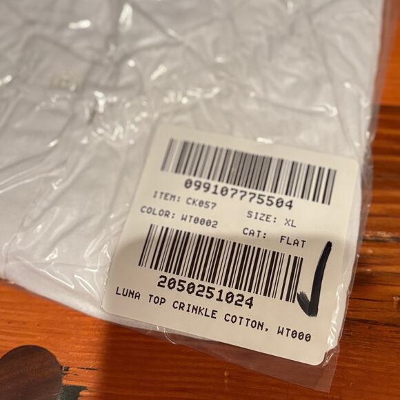 J Crew Ruffle Trim Button Up Top XL White NWT CK057 J.Crew Blouse Boho Western - Picture 5 of 5